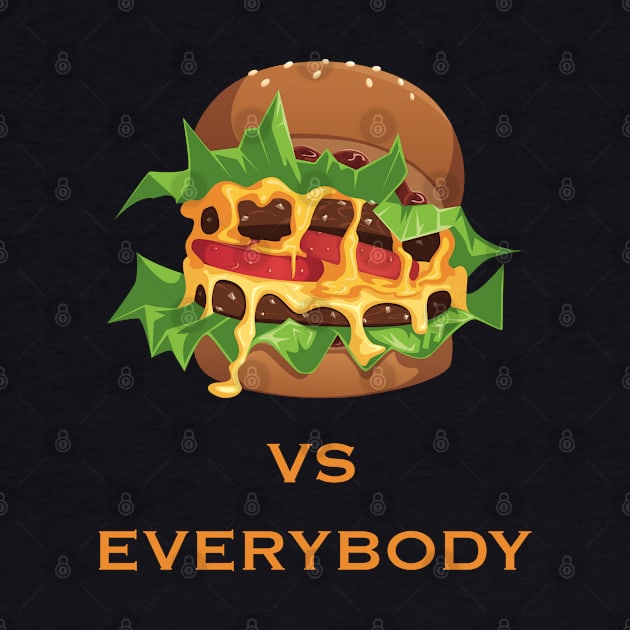 hamburger vs everybody by Genetics art